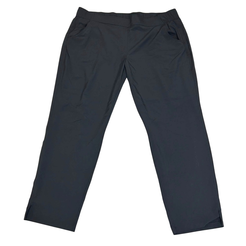 Eddie Bauer Traveler Ankle Pants Black Stretch Hiking Active Women XL 1669563